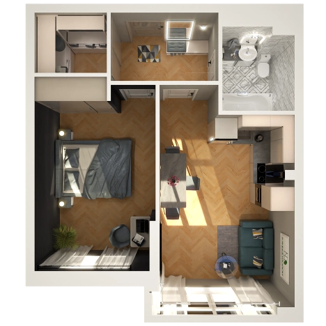 Купить однокомнатную квартиру на улице Целинная в Алтайском крае. Вариант № 7647469, 0, площадь -  квм, цена 6615600 рублей