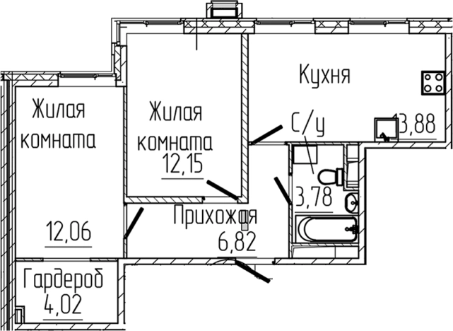 Купить квартиру на улице Центральная в Сертолове. Вариант № 6057429, 0, площадь -  квм, цена 9840957 рублей