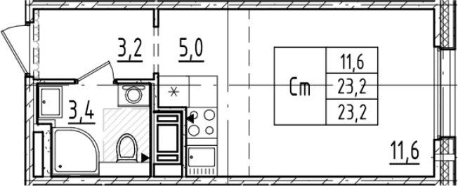 Купить Студию в новостройках в ЖК Большая Охта в Санкт-Петербурге. Вариант № 6244512, 0, площадь -  квм, цена 8141367 рублей