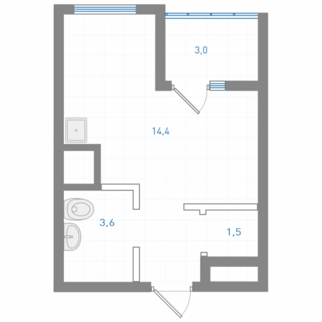Купить Студию в Хабаровске. Вариант № 782997, 0, площадь - квм, цена 5767000 рублей