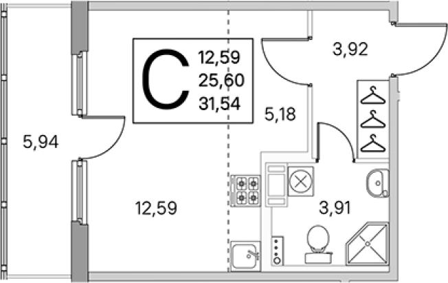 Купить Студию в новостройках у метро Проспект Ветеранов в Санкт-Петербурге. Вариант № 6866175, 0, площадь -  квм, цена 6330880 рублей