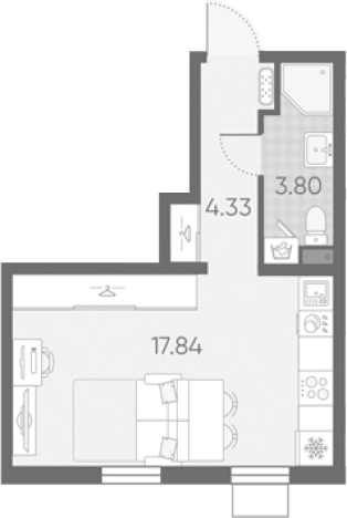 Купить Студию в ЖК Морская миля в Санкт-Петербурге. Вариант № 6889818, 0, площадь -  квм, цена 8273496 рублей