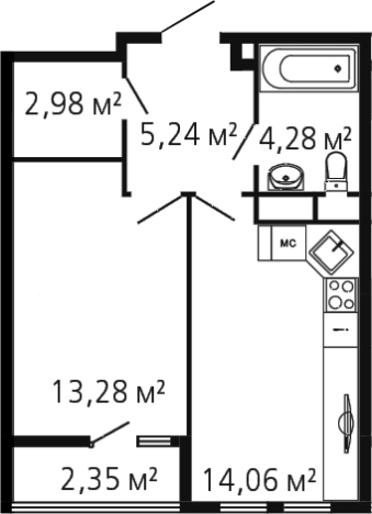 Купить однокомнатную квартиру в ЖК Миниполис Рафинад в Химках. Вариант № 142925, 0, площадь -  квм, цена 9960400 рублей