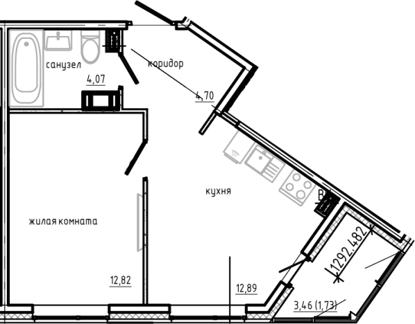 Купить однокомнатную квартиру в ЖК Янила Драйв в Ленинградской области. Вариант № 7837295, 0, площадь -  квм, цена 7372050 рублей