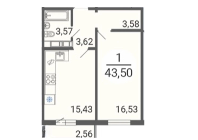 Купить однокомнатную квартиру в Магнитогорске. Вариант № 3460704, 1, площадь - квм, цена 3654000 рублей