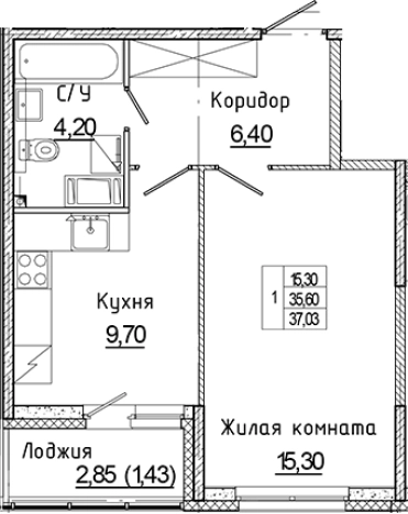 Купить однокомнатную квартиру в ЖК Аквилон Янино в Ленинградской области. Вариант № 6226627, 0, площадь -  квм, цена 5115899 рублей