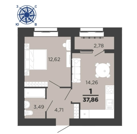 Купить квартиру в новостройках в Рязани. Вариант № 8113533, 0, площадь -  квм, цена 4382000 рублей