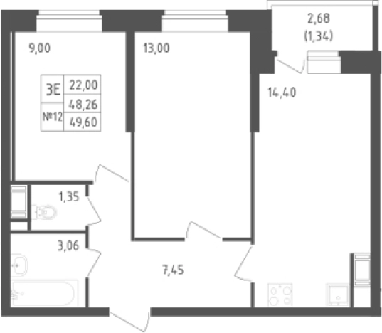 Купить трехкомнатную квартиру в ЖК Живи! В Рыбацком в Санкт-Петербурге. Вариант № 6631051, 0, площадь -  квм, цена 14489414 рублей