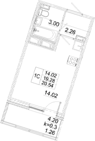 Купить Студию в новостройках в ЖК Аэросити в Санкт-Петербурге. Вариант № 8999479, 0, площадь -  квм, цена 4251780 рублей