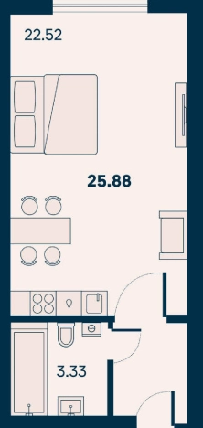 Купить Студию в ЖК Новая Керкинитида в Республике Крым. Вариант № 8785690, 1, площадь -  квм, цена 8606245 рублей