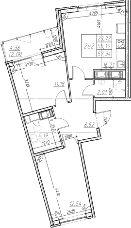 Купить трехкомнатную квартиру в ЖК Левитан в Мурине. Вариант № 6851643, 0, площадь -  квм, цена 8222865 рублей