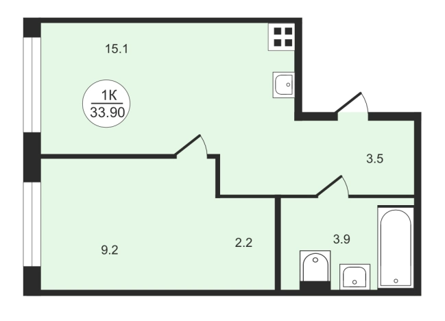 Купить однокомнатную квартиру в новостройках на улице Проектируемый проезд № 6415 в Москве. Вариант № 3086388, 0, площадь - квм, цена 7500000 рублей