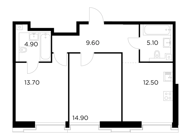 Купить квартиру в новостройках в ЖК INJOY в Москве. Вариант № 9104884, 1, площадь -  квм, цена 30602700 рублей