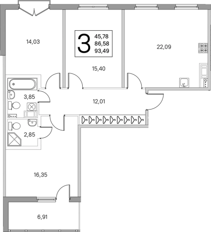 Купить многокомнатную квартиру в новостройках в ЖК Любоград в Стрельне в Санкт-Петербурге. Вариант № 6866150, 0, площадь -  квм, цена 20848464 рублей