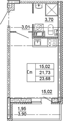 Купить квартиру в ЖК Рубеж в Ленинградской области. Вариант № 7603232, 0, площадь -  квм, цена 3715400 рублей