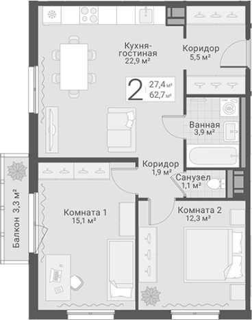 Купить трехкомнатную квартиру в ЖК Руднева, 15 в Санкт-Петербурге. Вариант № 7603743, 0, площадь -  квм, цена 17100000 рублей