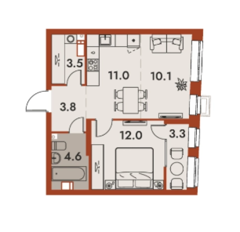 Купить квартиру в ЖК N1 Первый дом в Нижнем в Нижнем Новгороде. Вариант № 107127, 0, площадь -  квм, цена 9397428 рублей