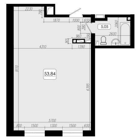 Купить однокомнатную квартиру в Владивостоке. Вариант № 6801825, 0, площадь -  квм, цена 10660320 рублей