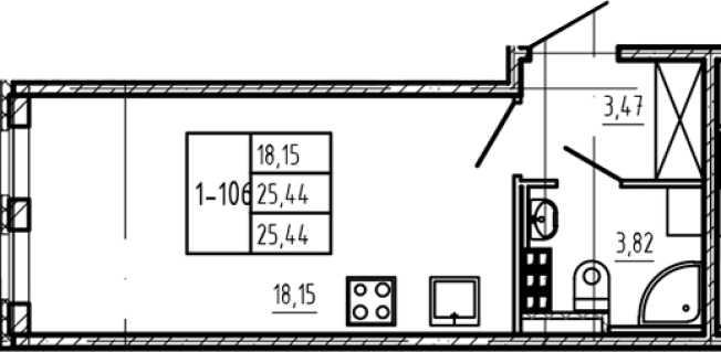 Купить Студию в ЖК Новая история в Сертолове. Вариант № 6963536, 0, площадь -  квм, цена 5088000 рублей