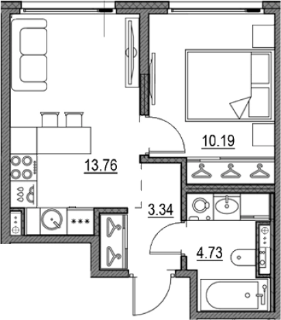 Купить однокомнатную квартиру у метро Приморская в Санкт-Петербурге. Вариант № 9149963, 0, площадь -  квм, цена 11350961 рублей