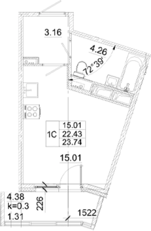 Купить Студию в новостройках в ЖК Аэросити в Санкт-Петербурге. Вариант № 8999307, 0, площадь -  квм, цена 4807350 рублей
