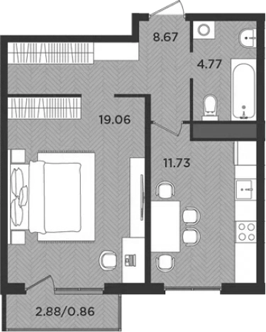 Купить однокомнатную квартиру на улице Цветной проезд в Ленинградской области. Вариант № 7204174, 0, площадь -  квм, цена 7660800 рублей