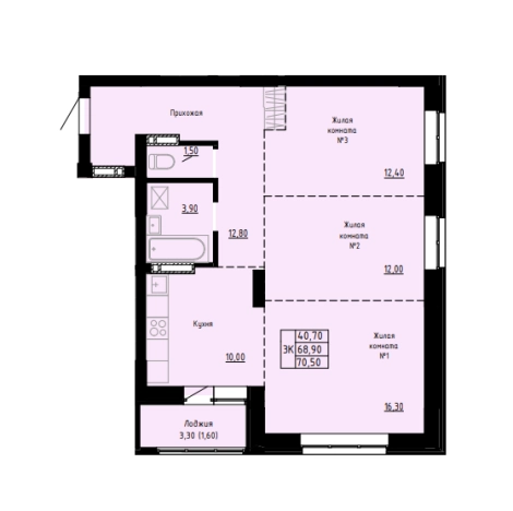 Купить квартиру в ЖК Титул в Барнауле. Вариант № 2521386, 0, площадь -  квм, цена 10504500 рублей