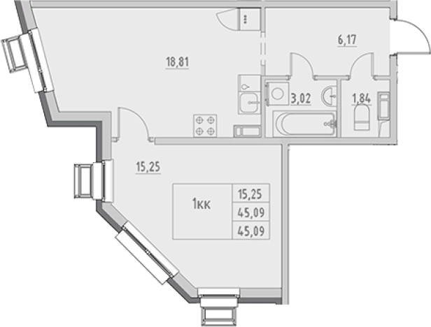 Купить однокомнатную квартиру в Выборге. Вариант № 9153999, 0, площадь -  квм, цена 8116200 рублей
