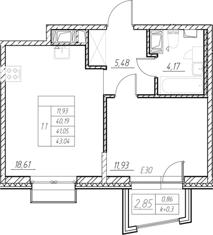 Купить двухкомнатную квартиру в ЖК RESPECT в Санкт-Петербурге. Вариант № 6058137, 0, площадь - квм, цена 16904390 рублей