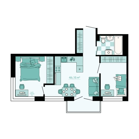 Купить трехкомнатную квартиру в новостройках в Артёме. Вариант № 9869515, 0, площадь -  квм, цена 6876350 рублей