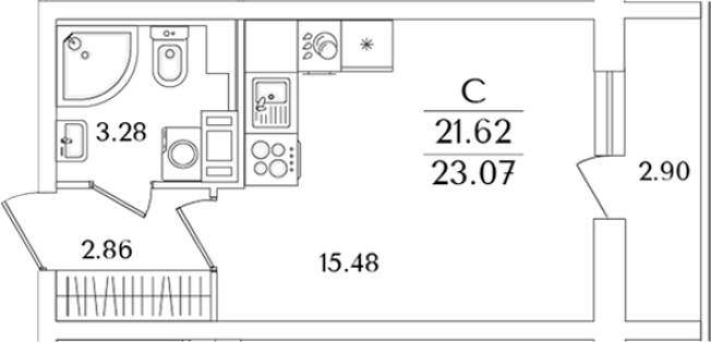 Купить Студию в новостройках в ЖК Кинопарк в Санкт-Петербурге. Вариант № 6712734, 0, площадь -  квм, цена 8356534 рублей