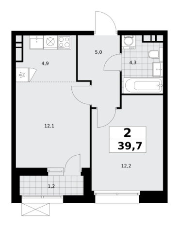 Купить двухкомнатную квартиру в ЖК Бунинские кварталы в Москве. Вариант № 836253, 0, площадь -  квм, цена 15193587 рублей