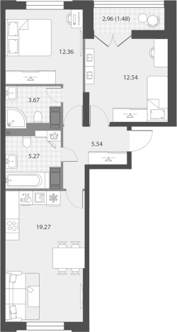 Купить трехкомнатную квартиру в районе Невский в Санкт-Петербурге. Вариант № 7851011, 0, площадь -  квм, цена 18759778 рублей