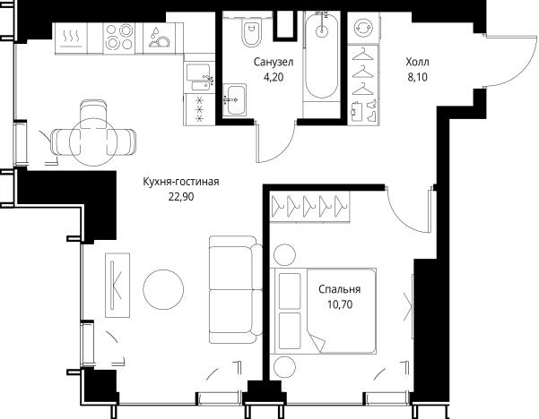 Купить однокомнатную квартиру в новостройках в ЖК VEER в Москве. Вариант № 10380627, 0, площадь -  квм, цена 28917000 рублей