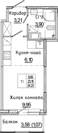 Купить квартиру в ЖК Аквилон Янино в Ленинградской области. Вариант № 6226925, 0, площадь -  квм, цена 3586512 рублей