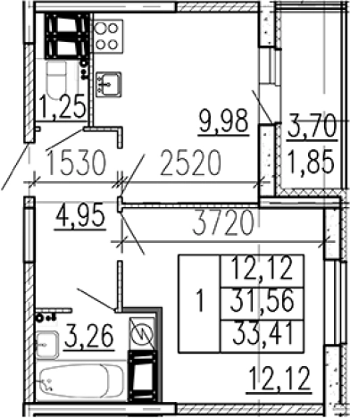 Купить однокомнатную квартиру в ЖК Высота в Ленинградской области. Вариант № 9095074, 0, площадь -  квм, цена 4789220 рублей