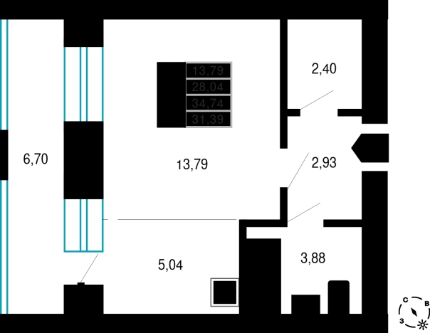 Купить Студию в районе Ингодинский в Чите. Вариант № 161330, 0, площадь - квм, цена 6087857 рублей