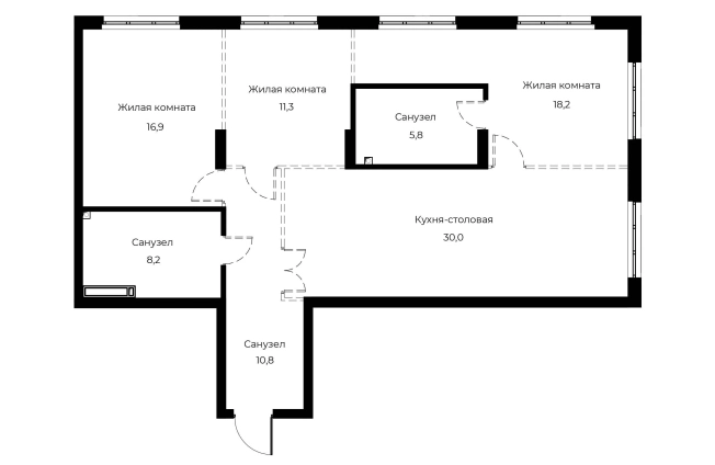 Купить двухкомнатную квартиру на улице Богданова в Пензе. Вариант № 1234314, 0, площадь -  квм, цена 13820600 рублей