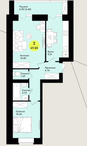 Купить двухкомнатную квартиру в Республике Марий эл. Вариант № 28264, 0, площадь -  квм, цена 5475960 рублей