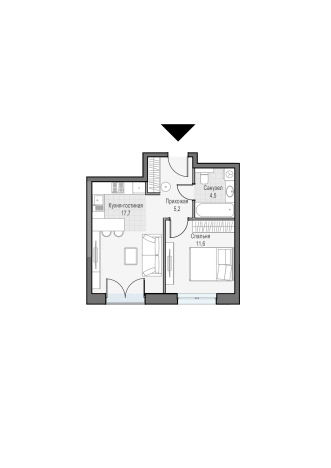 Купить двухкомнатную квартиру у метро Бутырская в Москве. Вариант № 62826, 0, площадь - квм, цена 24870000 рублей