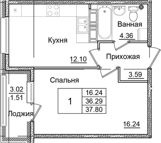 Купить однокомнатную квартиру в ЖК Квартал Заречье в Санкт-Петербурге. Вариант № 6707474, 0, площадь -  квм, цена 6857961 рублей