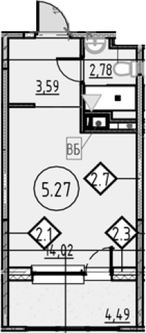 Купить Студию в новостройках у метро Обухово в Санкт-Петербурге. Вариант № 4163125, 0, площадь -  квм, цена 5828756 рублей
