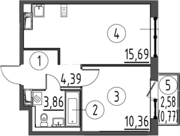 Купить квартиру в ЖК Квартал Торики в Ленинградской области. Вариант № 6712539, 0, площадь -  квм, цена 7356038 рублей