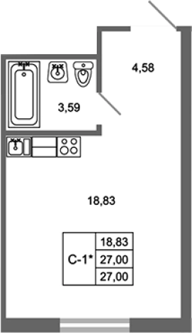Купить квартиру в ЖК Стороны Света 2 в Ленинградской области. Вариант № 7790956, 0, площадь -  квм, цена 4347000 рублей