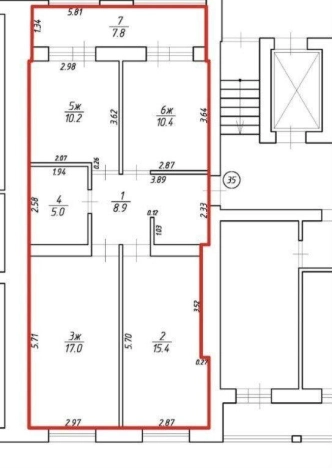 Купить квартиру на улице Подполковника Емельянова в Калининграде. Вариант № 58244, 24, площадь -  квм, цена 8950000 рублей
