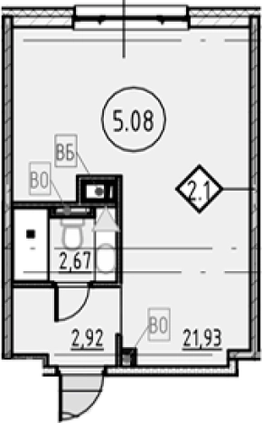 Купить Студию в новостройках у метро Обухово в Санкт-Петербурге. Вариант № 4163650, 0, площадь -  квм, цена 6447241 рублей