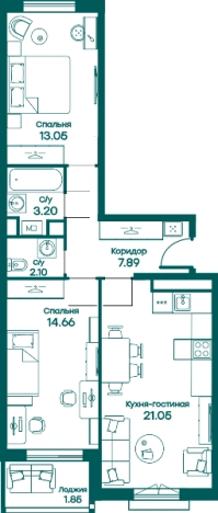Купить трехкомнатную квартиру в Одинцове. Вариант № 65335, 0, площадь -  квм, цена 11045723 рублей