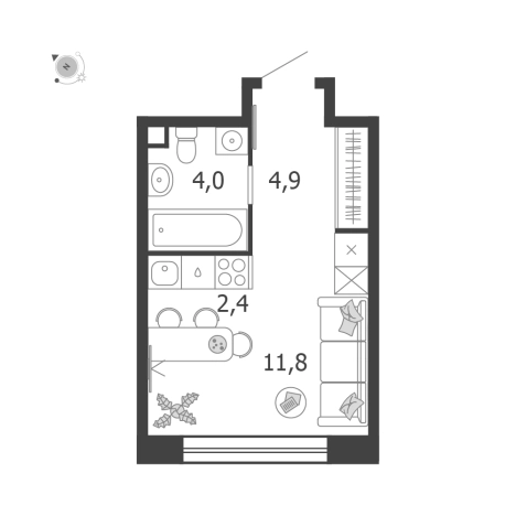 Купить квартиру в ЖК Shagal в Москве. Вариант № 3450617, 0, площадь -  квм, цена 19087120 рублей
