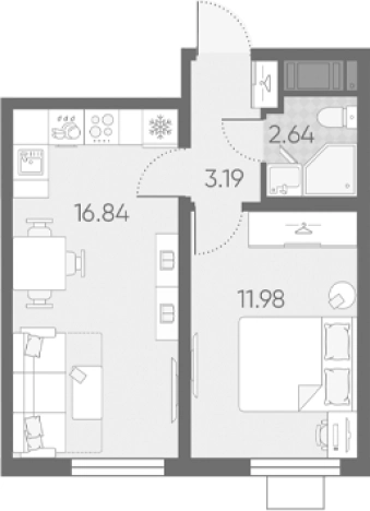 Купить квартиру на вторичке в ЖК Морская миля в Санкт-Петербурге. Вариант № 6889368, 0, площадь -  квм, цена 9648812 рублей