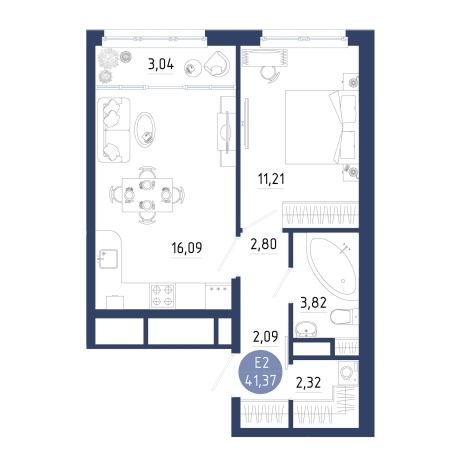 Купить однокомнатную квартиру на улице проезд Бульвар Оптимистов в Рязанской области. Вариант № 102315, 0, площадь -  квм, цена 4963159 рублей